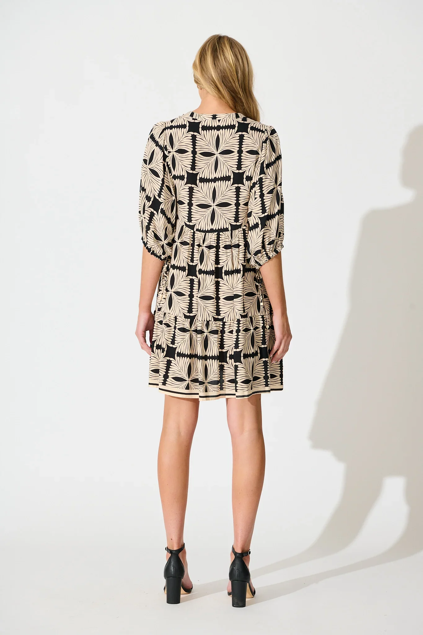 Emelyn Smock Cream Black Tile - 图片 4