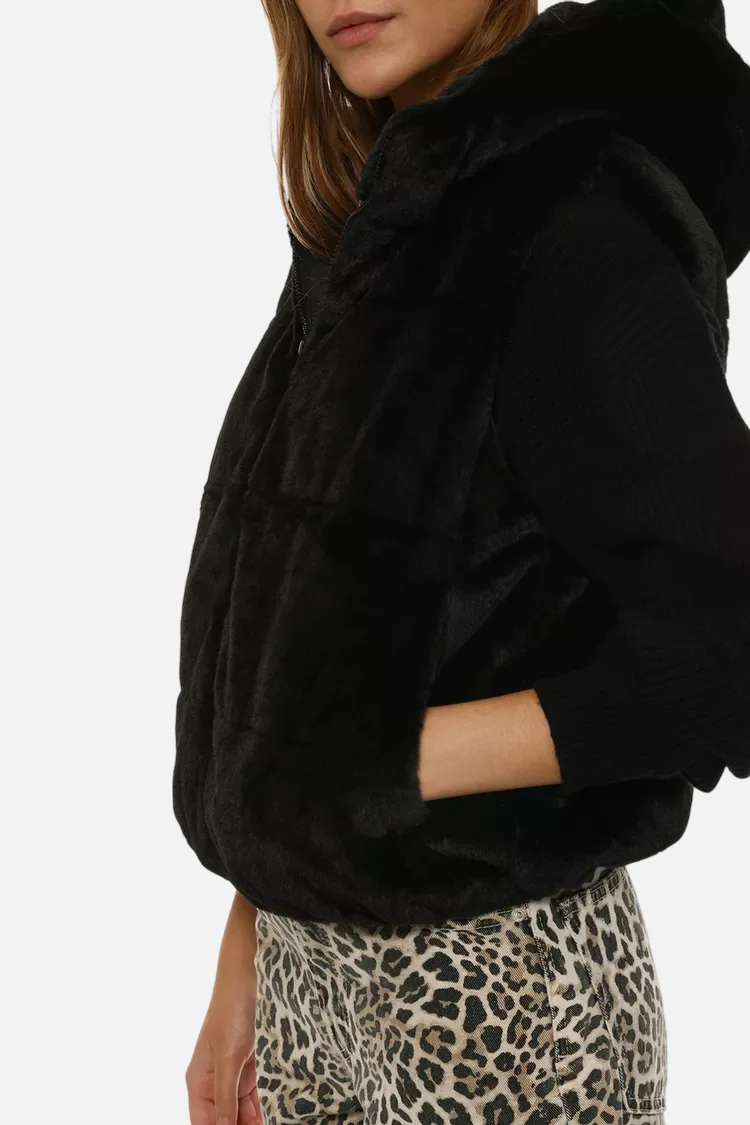 Faux fur gilet - 图片 3