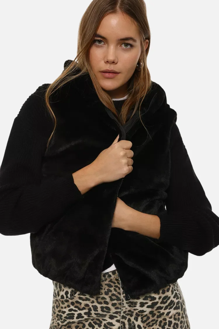 Faux fur gilet - 图片 4