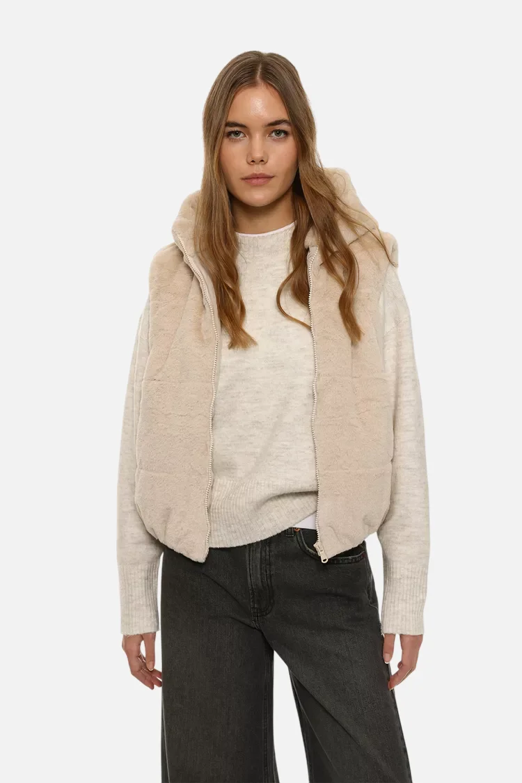 Faux fur gilet - 图片 5