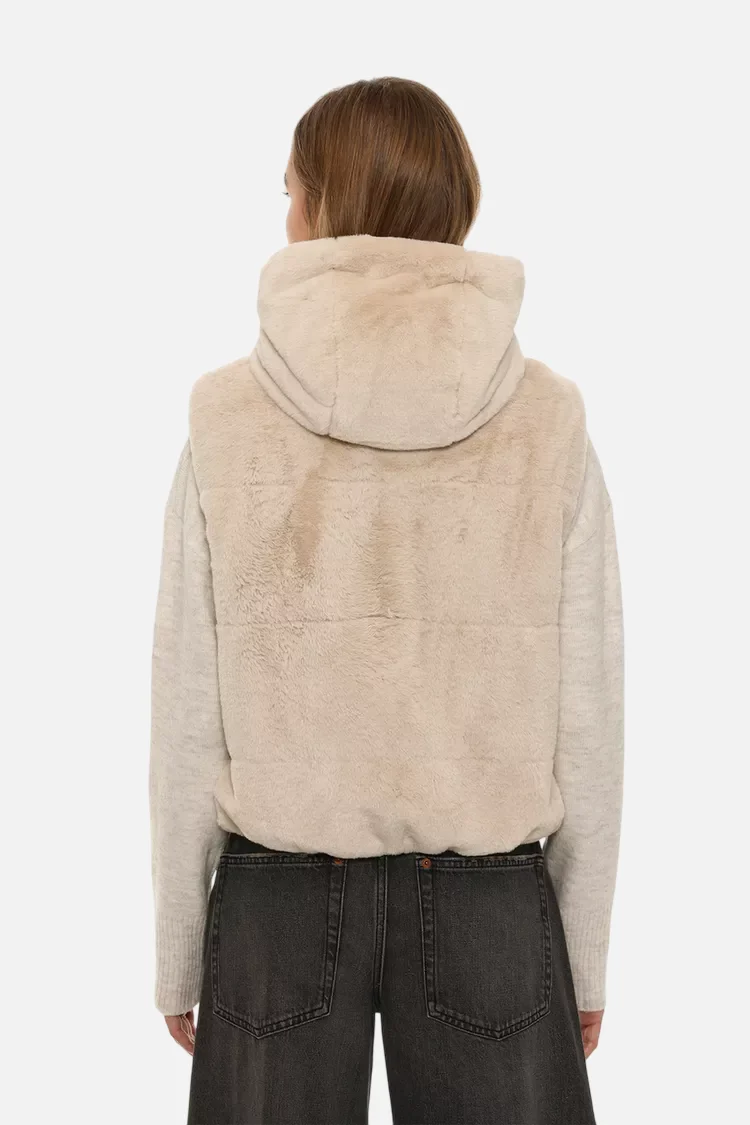Faux fur gilet - 图片 7