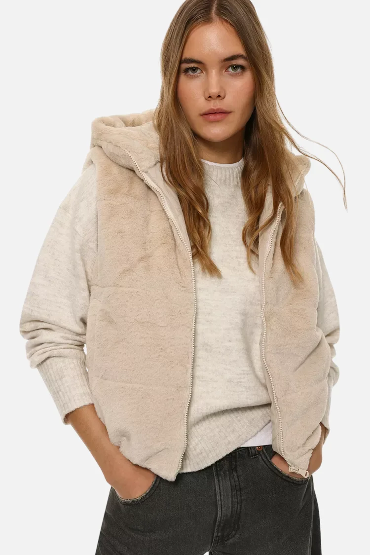 Faux fur gilet - 图片 8