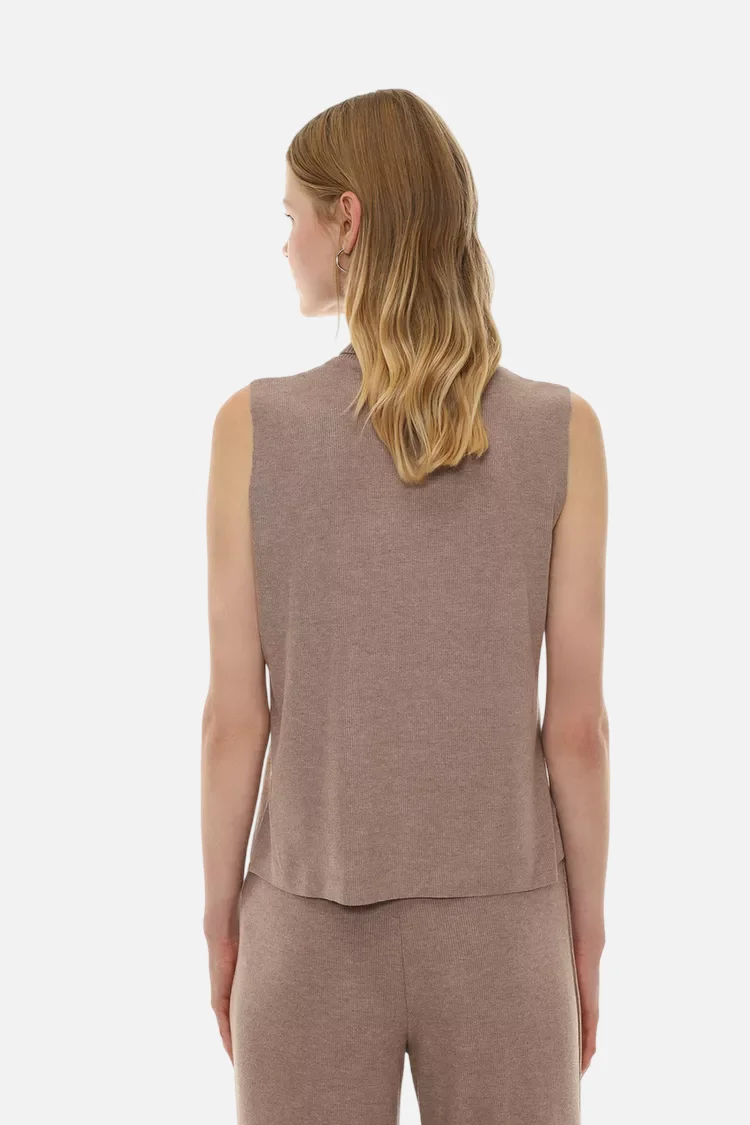 Soft-touch vest sweater - 图片 2