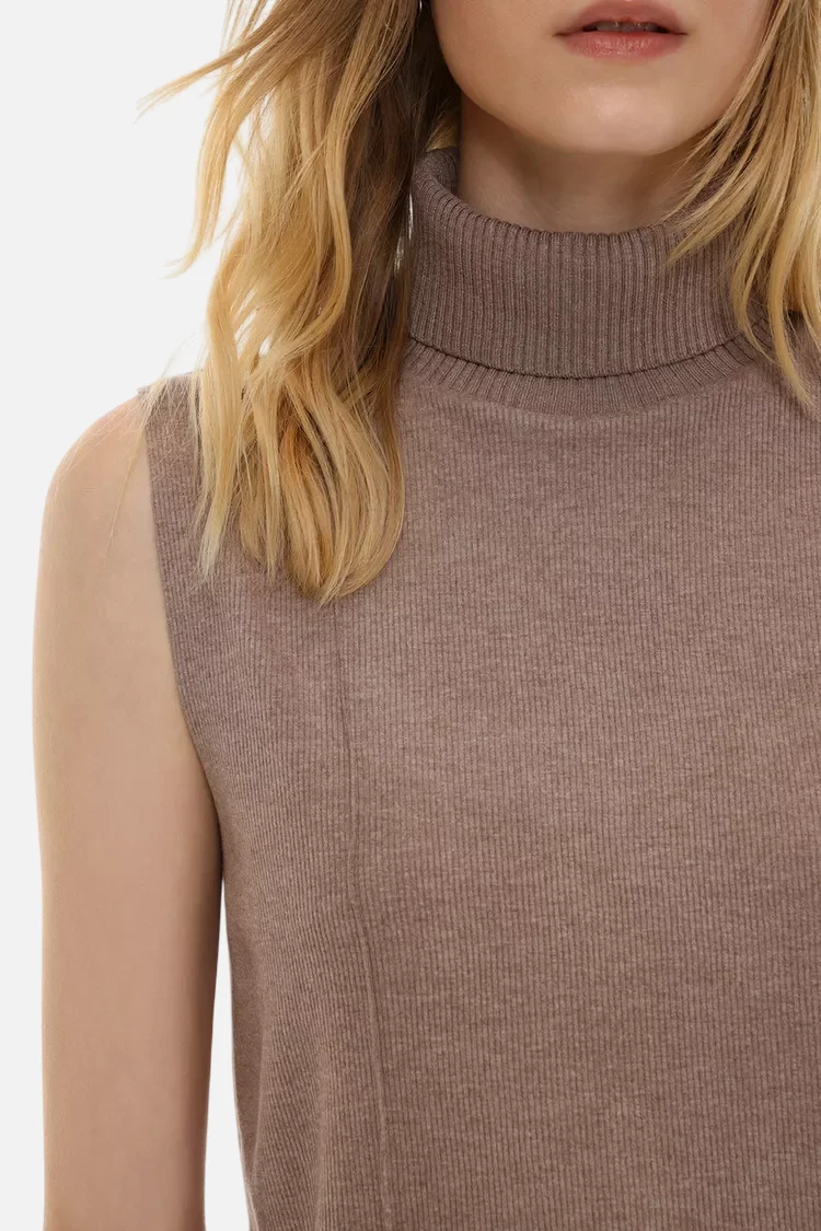 Soft-touch vest sweater - 图片 3