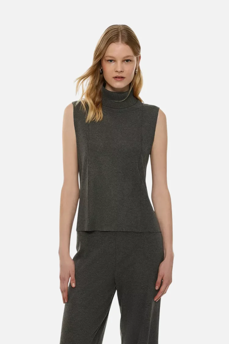 Soft-touch vest sweater - 图片 5