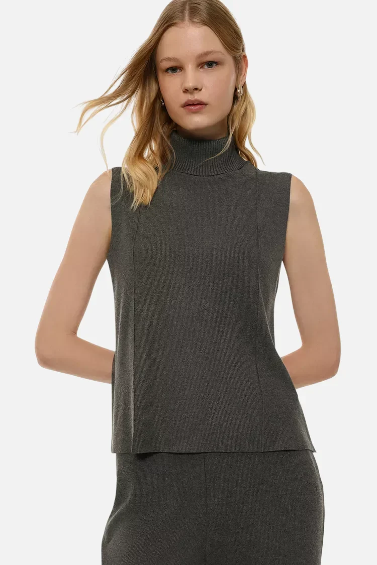 Soft-touch vest sweater - 图片 6