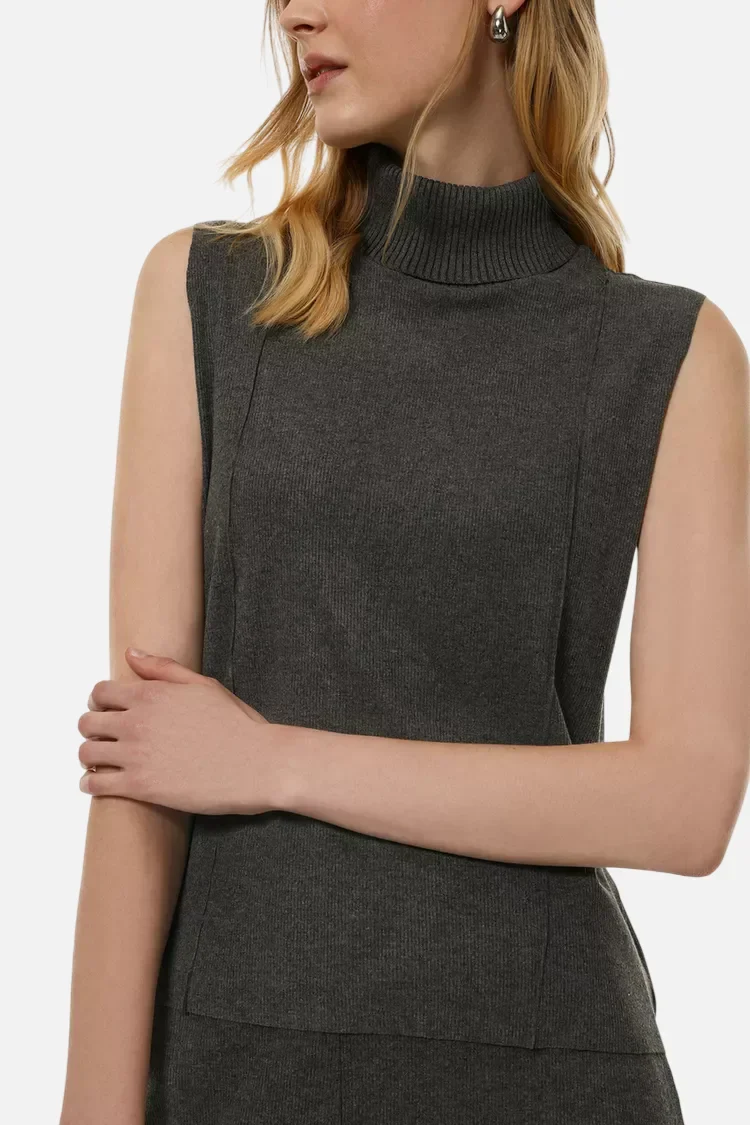 Soft-touch vest sweater - 图片 7