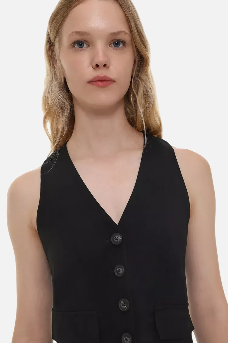 Waistcoat with pockets - 图片 3