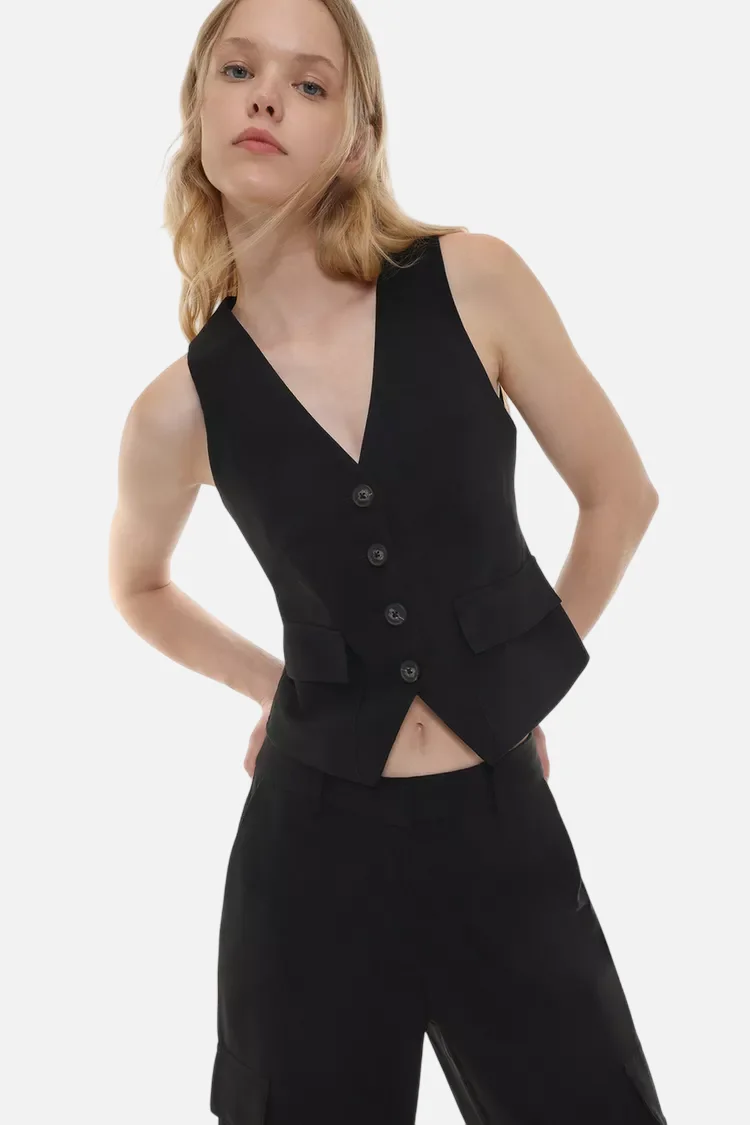 Waistcoat with pockets - 图片 4