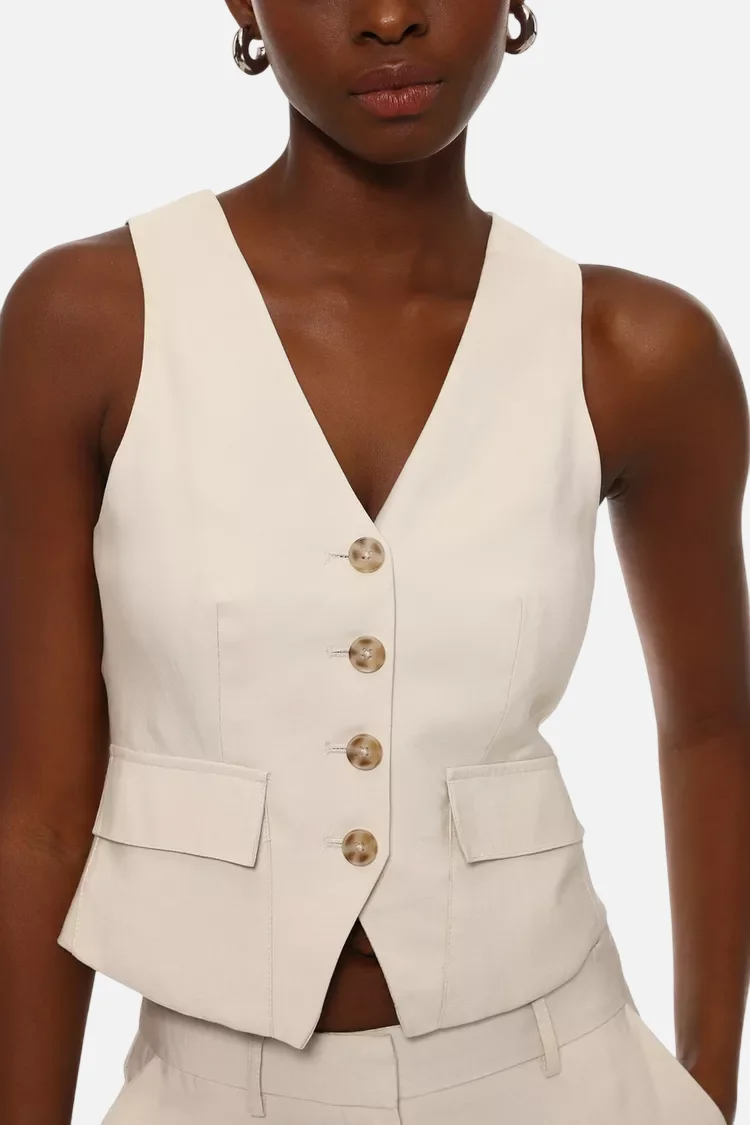 Waistcoat with pockets - 图片 6